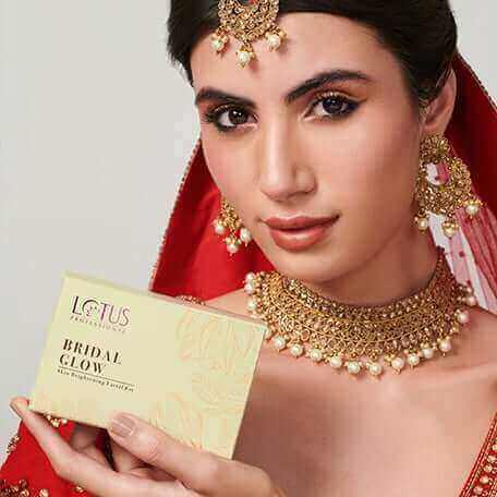 <p>Bridal Glow by Lotus Professional is a seamless blend of Gold and Vitamin C, a perfect option for achieving youthful radiance. </p><p>Bridal Glow Skin whitening Facial helps reduces the melanin content of skin, reduce dark spots, sun damage, and discoloration. Helps in reducing fine lines, age spots, scars. It lightens the skin and makes it evenly toned.</p>