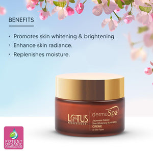 dermoSpa Japanese Sakura Skin Whitening Illuminating Crème with SPF 20 - Lotus Professional